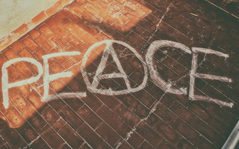 Graffiti on Brick Pavement