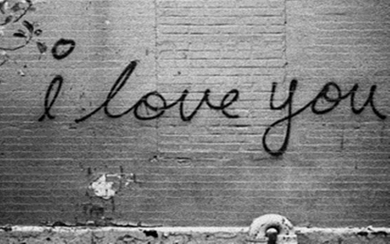 Graffiti on Brick Wall — Black