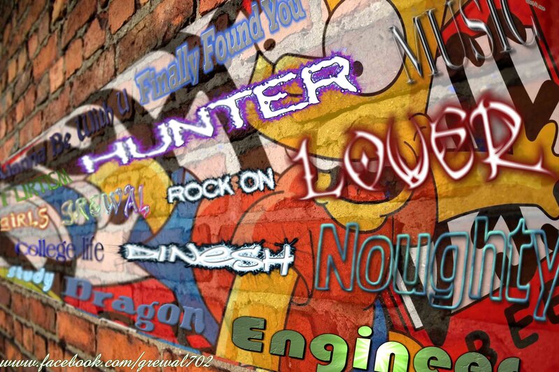 Graffiti on Brick Wall — Red, Chaotic
