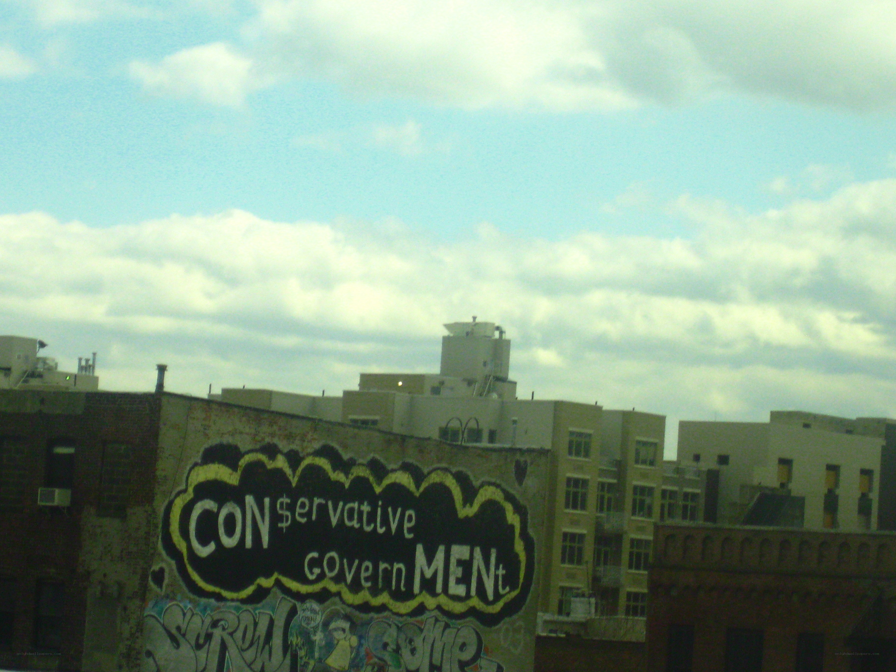 graffiti on city building