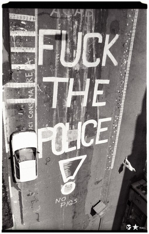 graffiti on city street