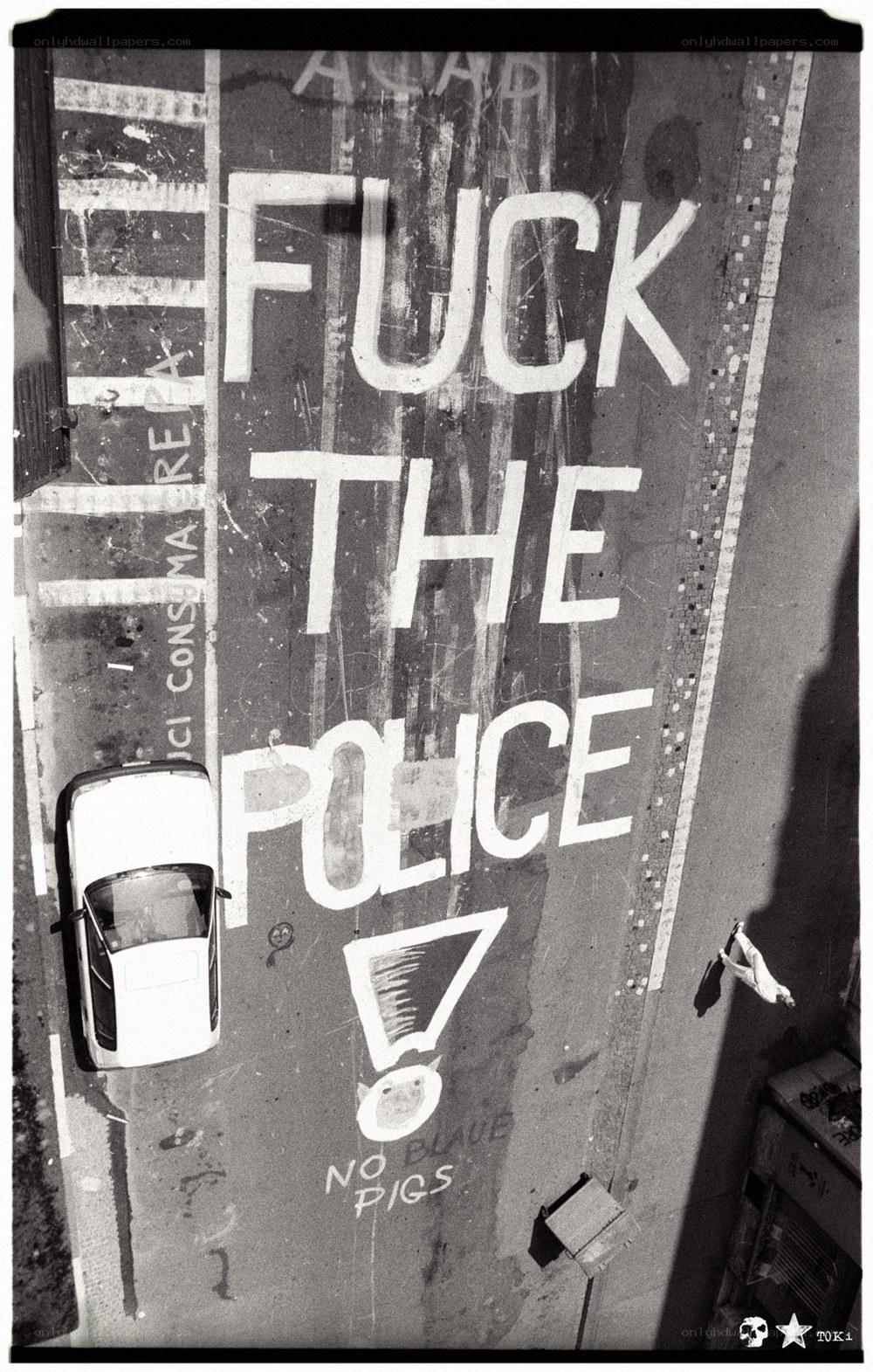graffiti on city street