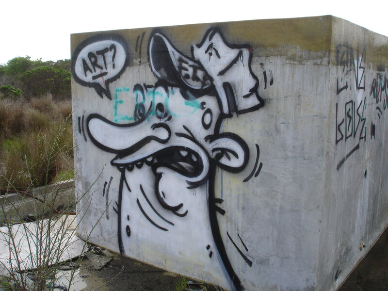 Graffiti on concrete block