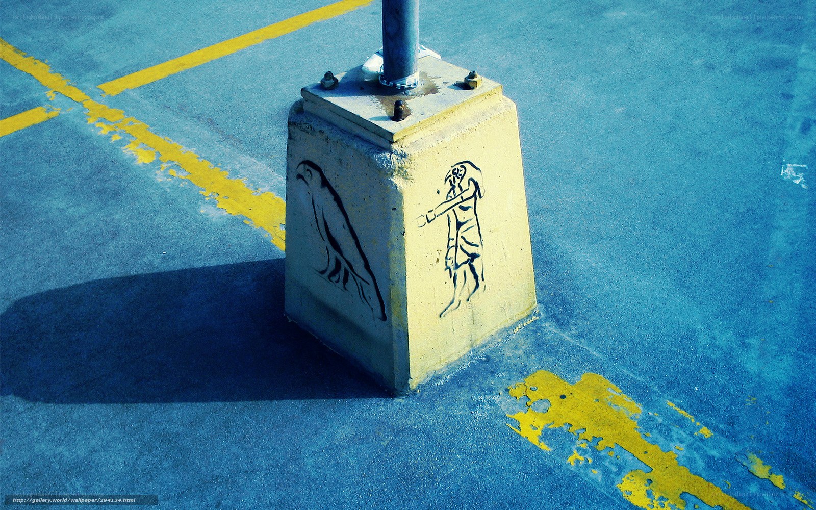 graffiti on concrete pillar
