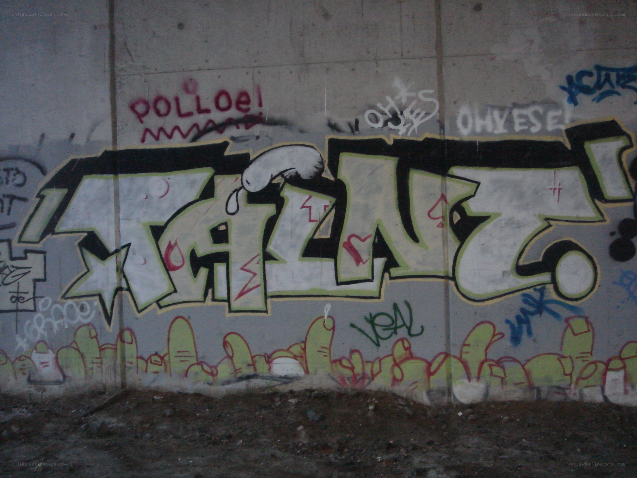 graffiti on concrete wall