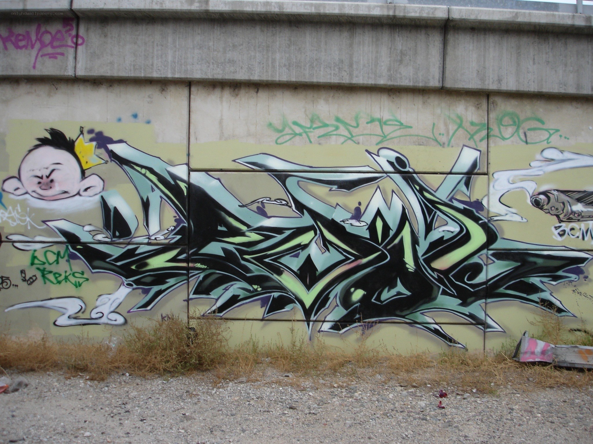 graffiti on concrete wall