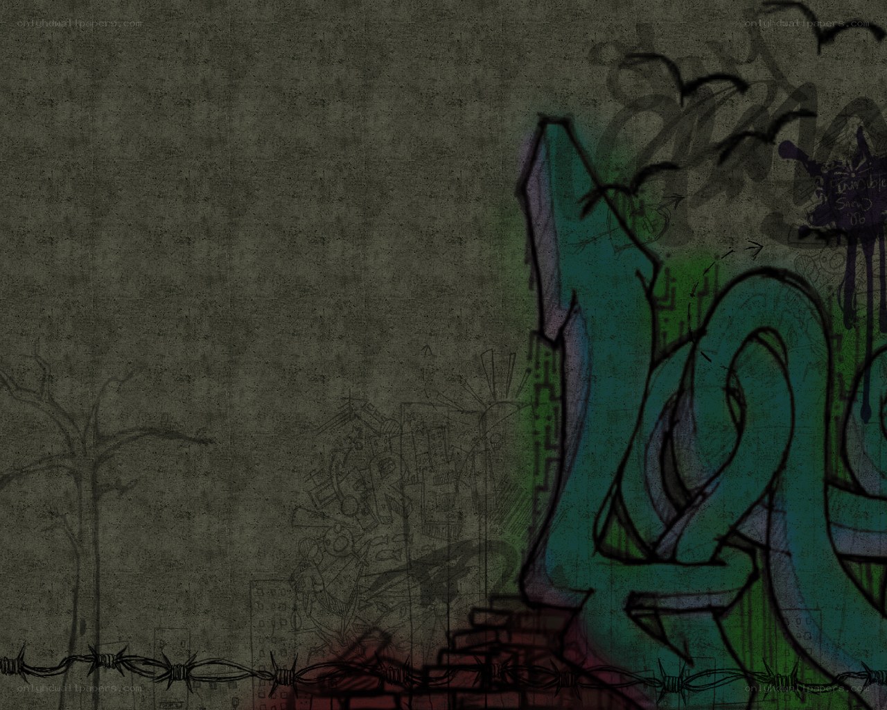 graffiti on concrete wall