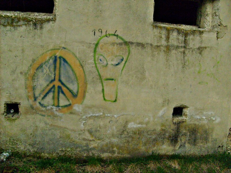 Graffiti on Concrete Wall — Gray, Dull