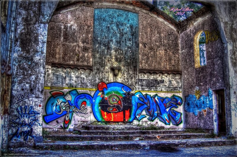 graffiti on old building