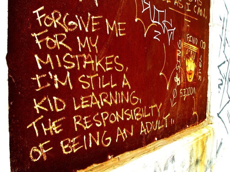 Graffiti on Red Wall
