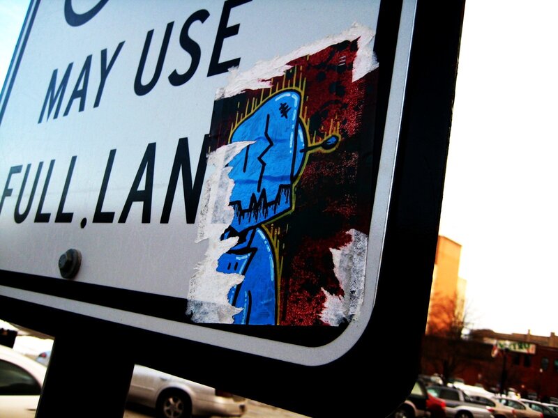 graffiti on road sign