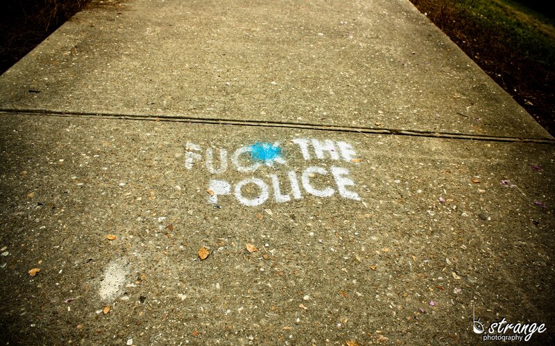 graffiti on sidewalk
