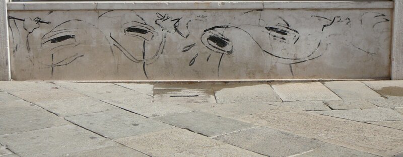 graffiti on stone wall