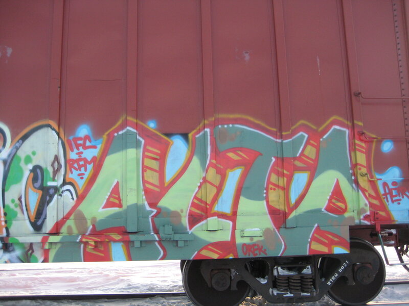 Graffiti on Train Car