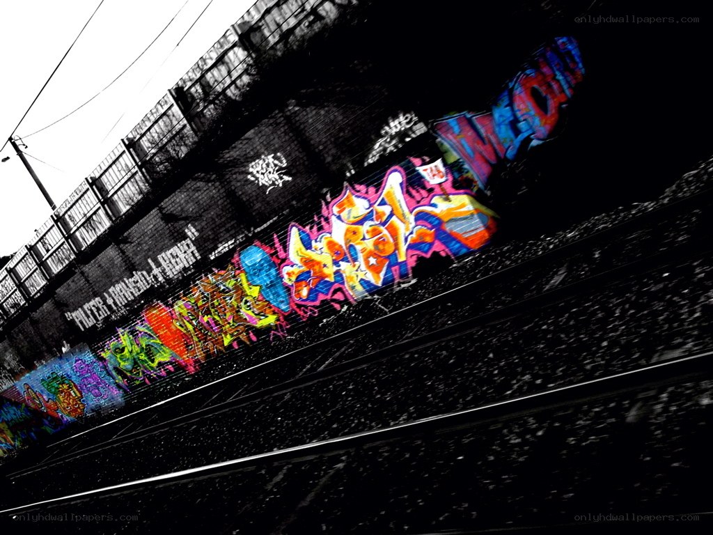 graffiti on train tracks