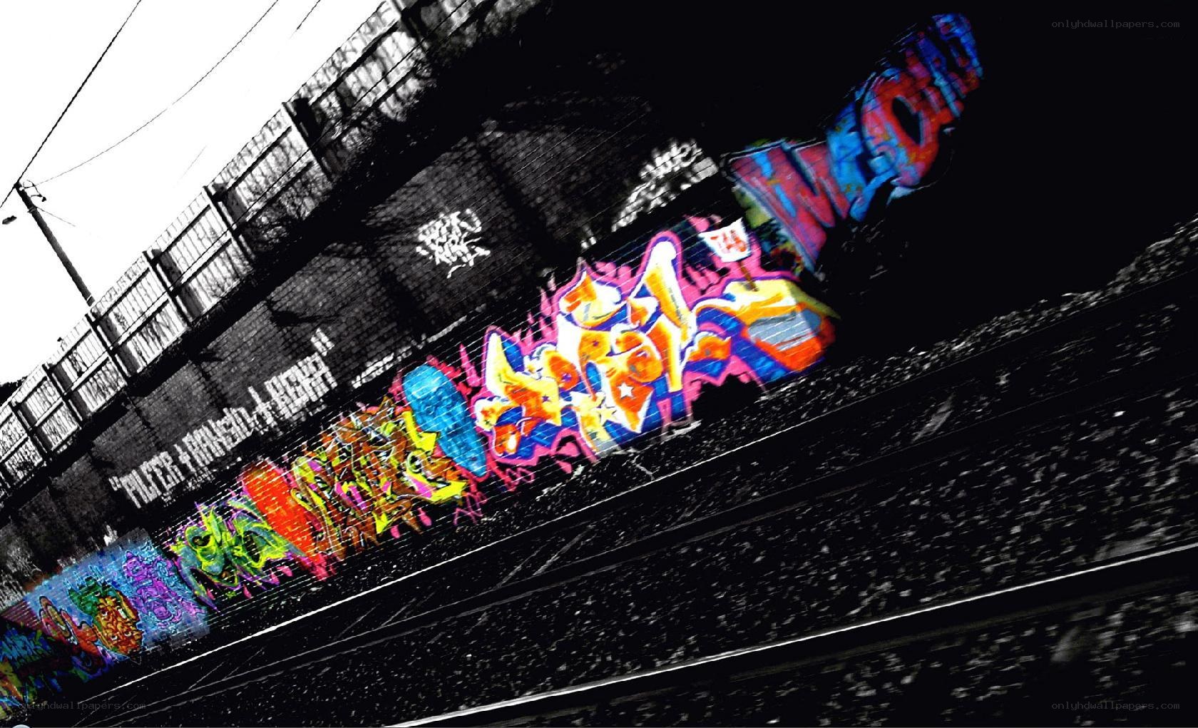 graffiti on train tracks
