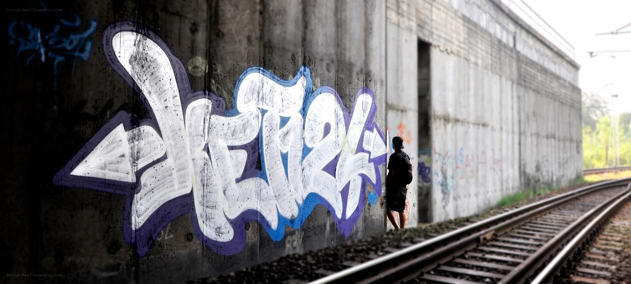 graffiti on train wall