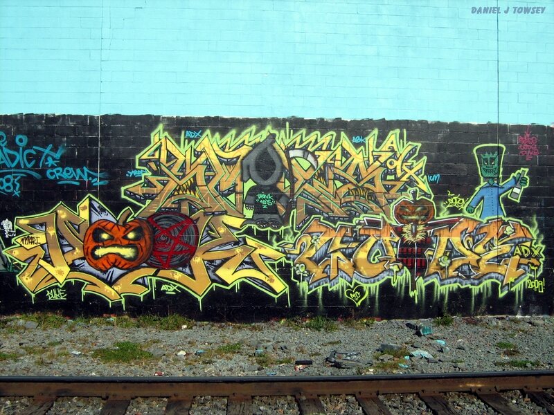 graffiti on train wall