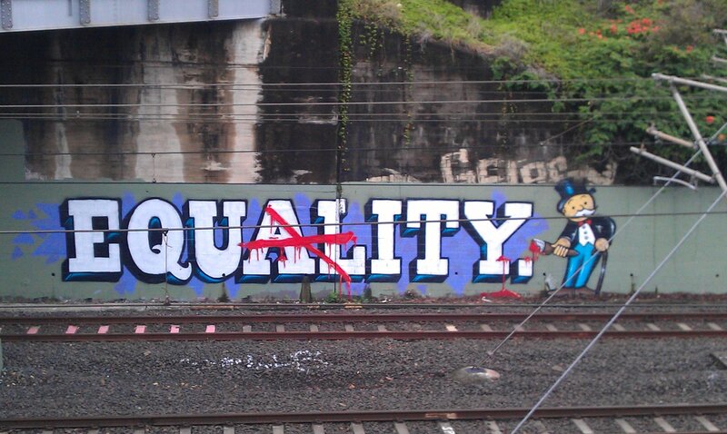 Graffiti on Train Wall — Green