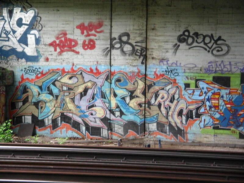 graffiti on train wall