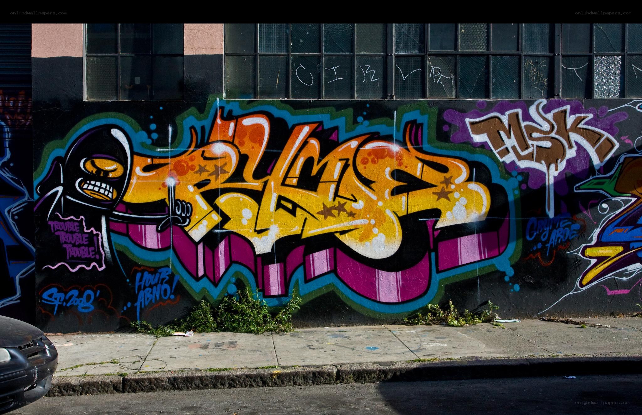 graffiti on urban wall
