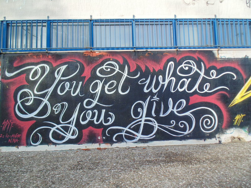 Graffiti on Wall — Black