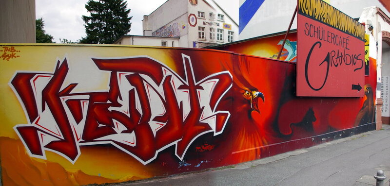 Graffiti on Wall — Red