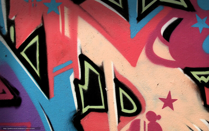 Graffiti on Wall — Red, Vibrant