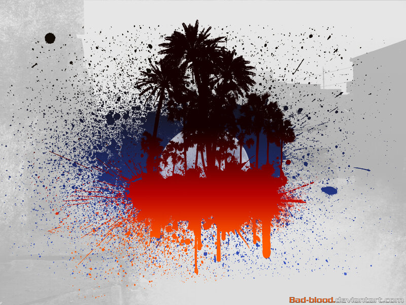 graffiti palm tree art