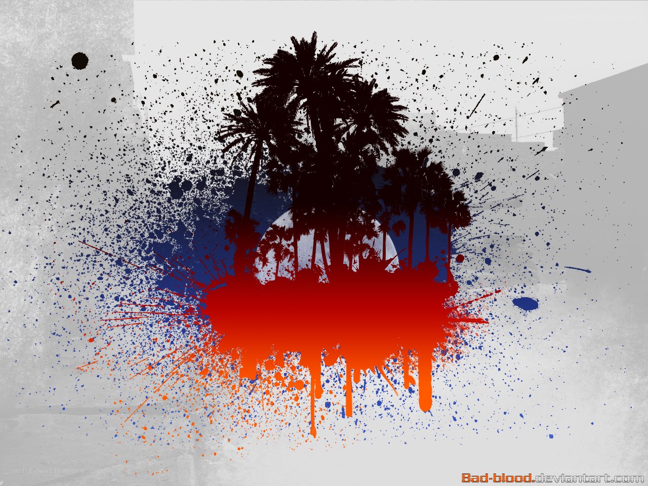 graffiti palm tree art