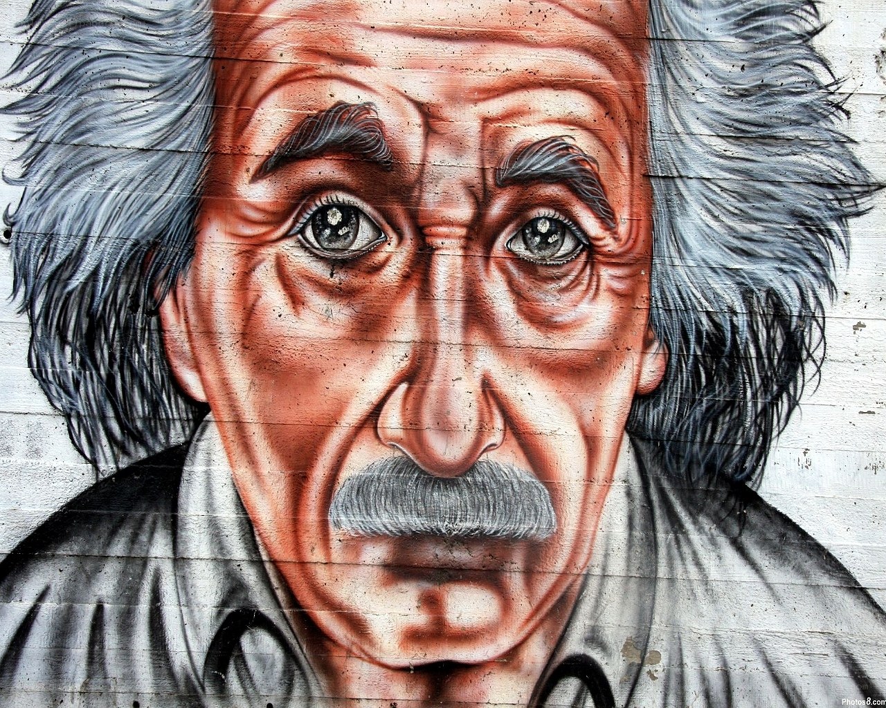 graffiti portrait of albert einstein