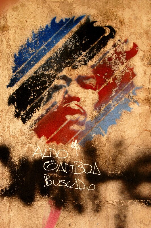 graffiti portrait of aldo cambo