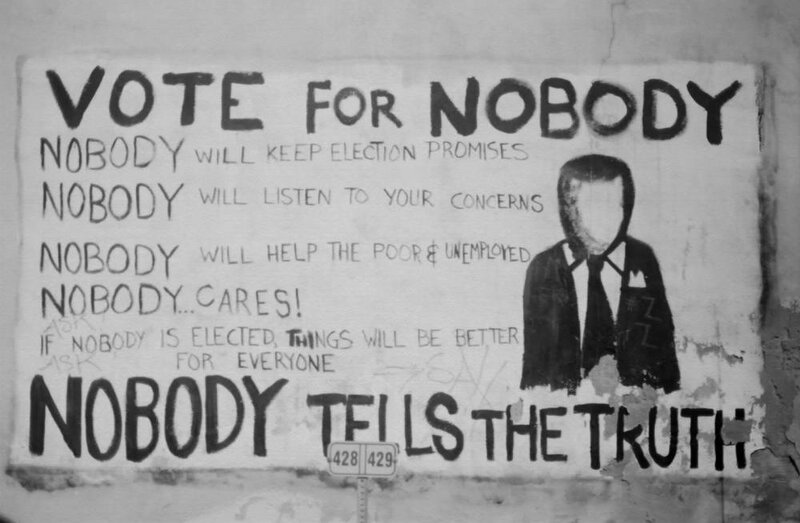 graffiti protest message