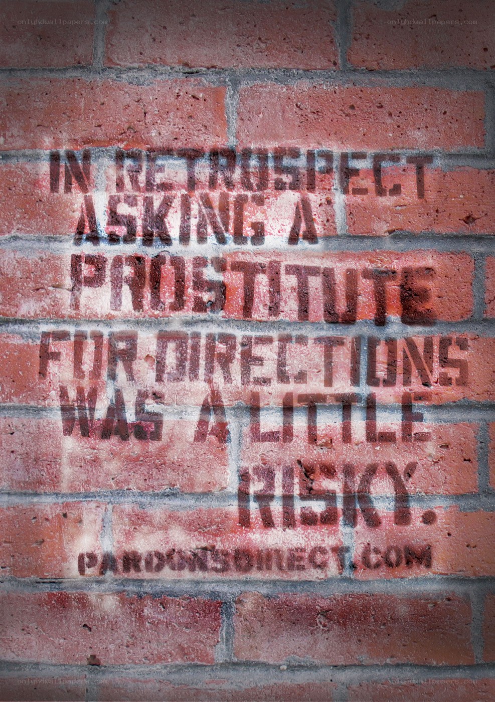 graffiti quote on brick wall