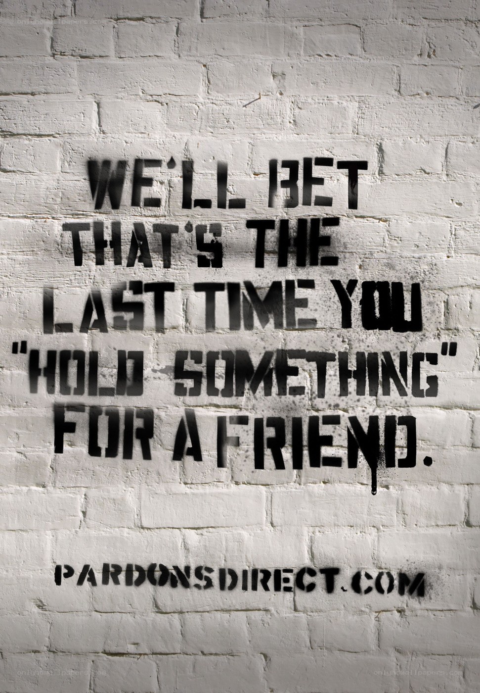 graffiti quote on brick wall