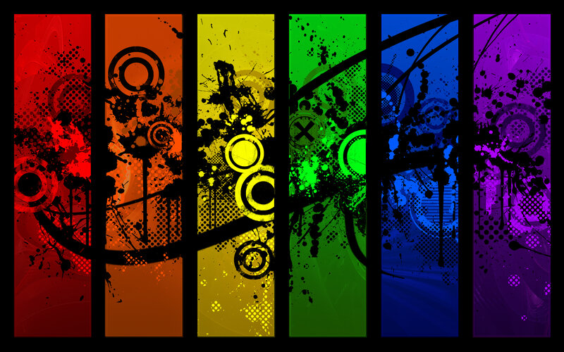 graffiti rainbow stripes