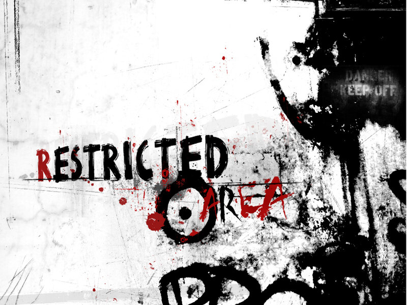 graffiti restricted area sign