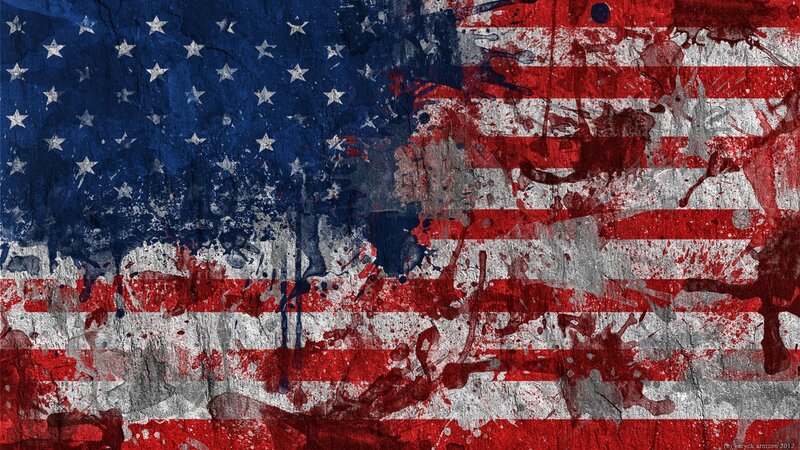 Graffiti-style American Flag