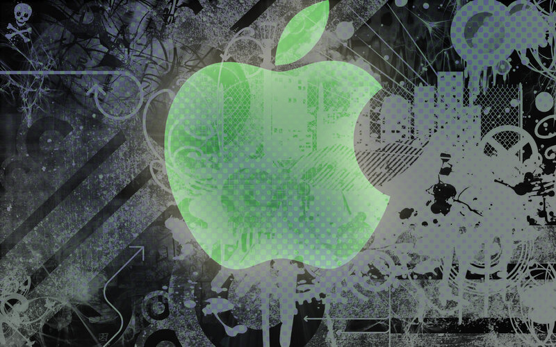 graffiti-style apple logo