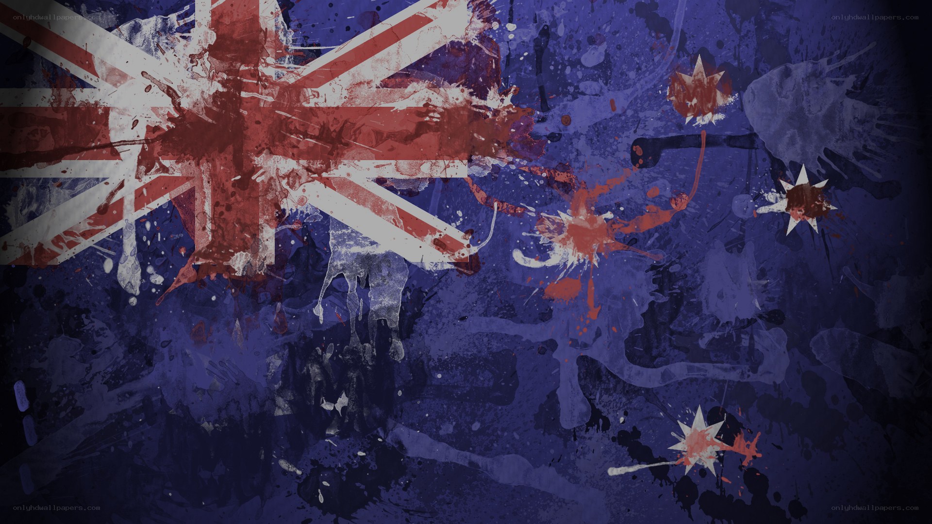 graffiti-style Australian flag