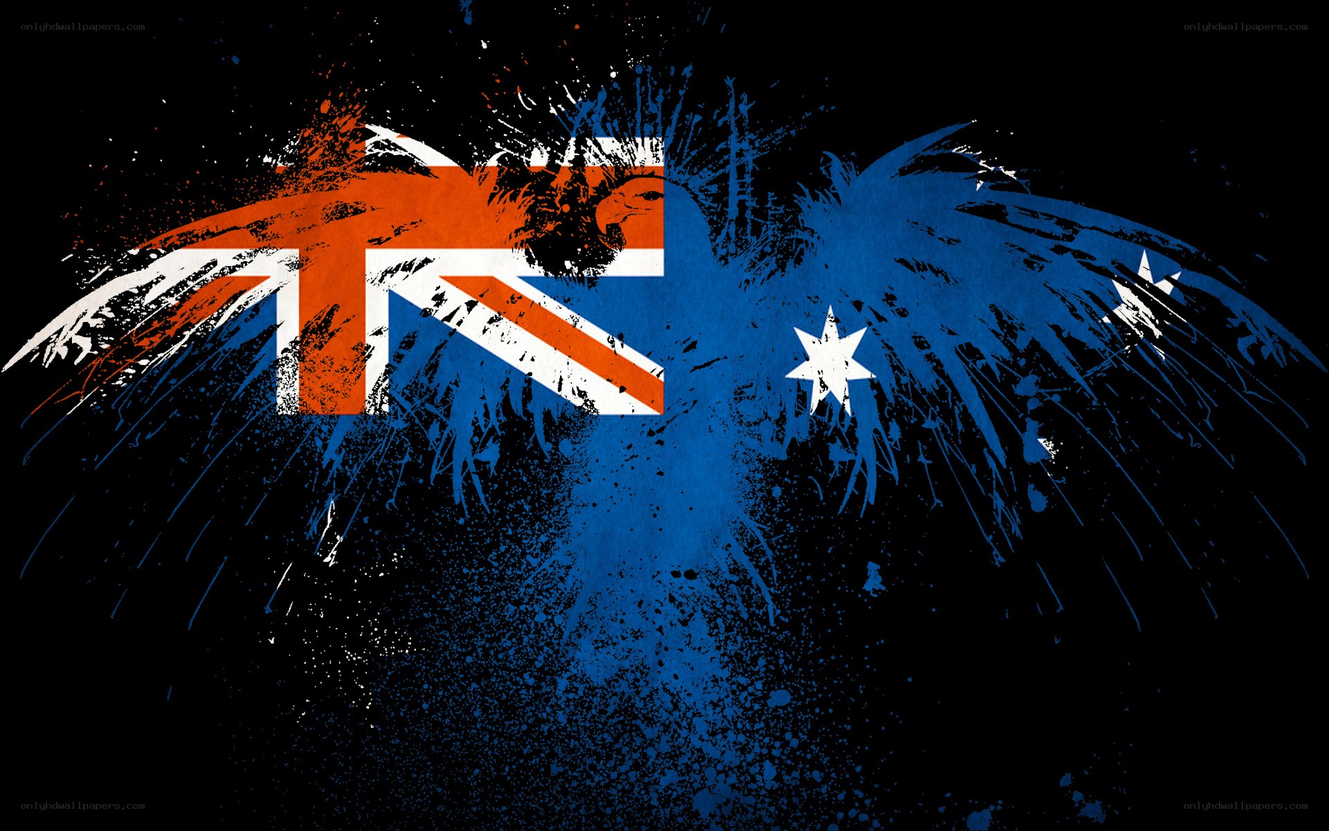 graffiti-style Australian flag