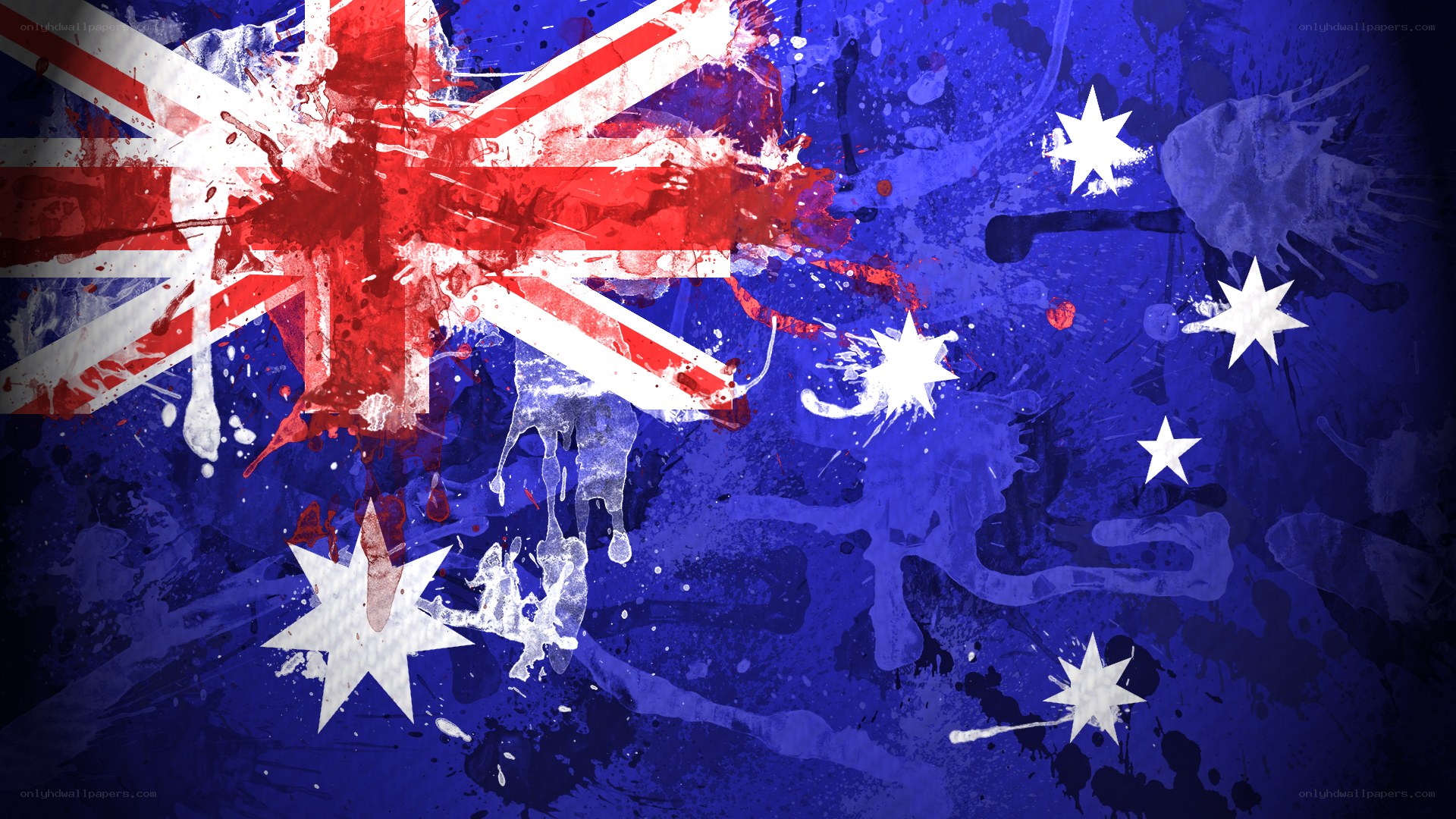graffiti-style Australian flag