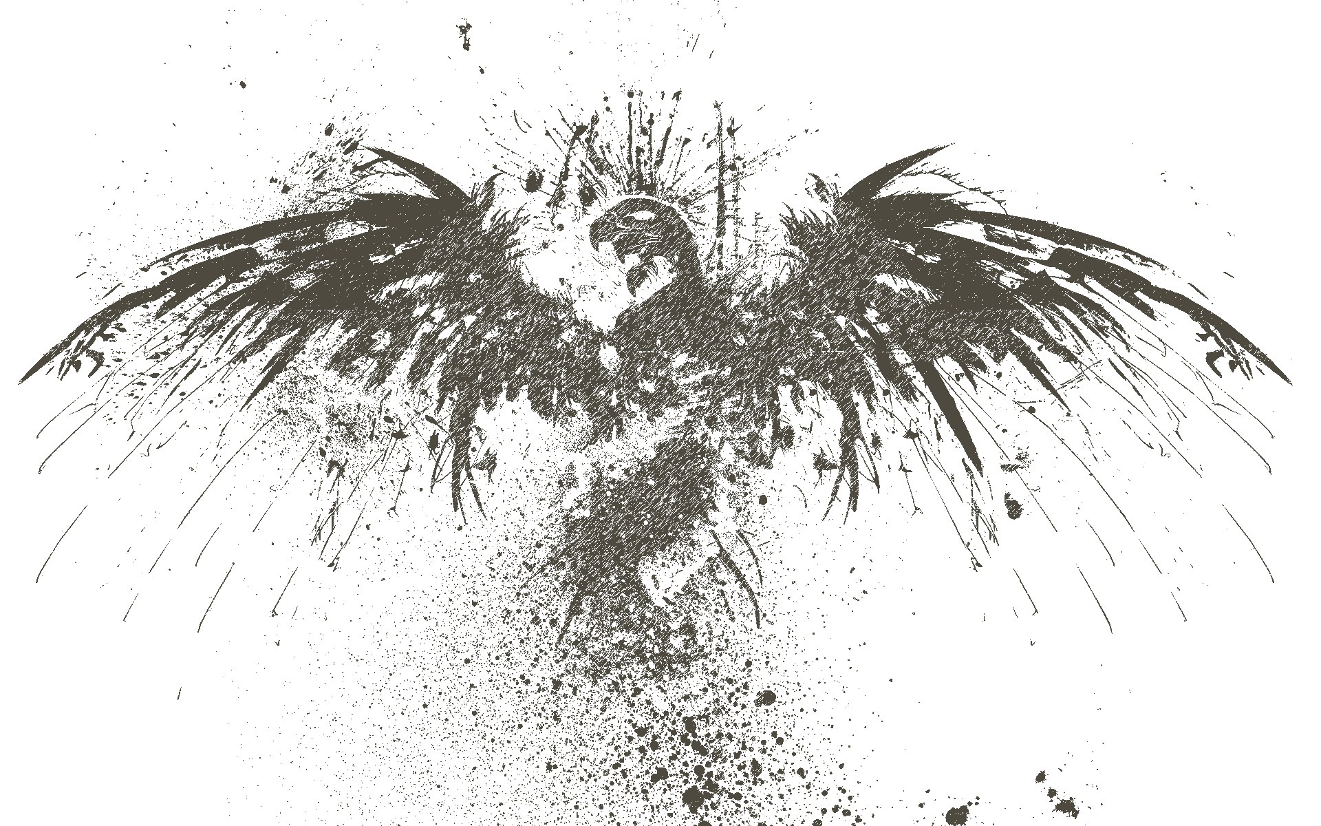 graffiti-style bird artwork