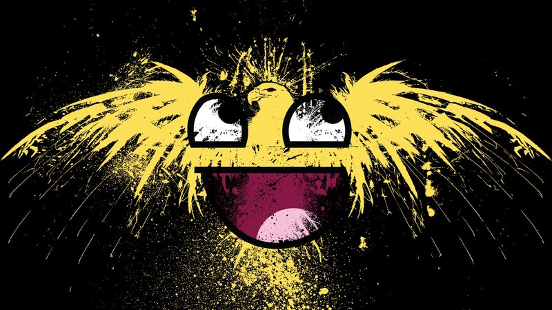graffiti-style bird face