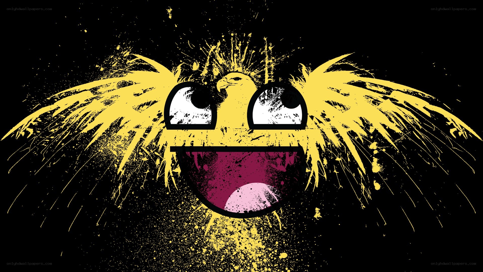 graffiti-style bird face