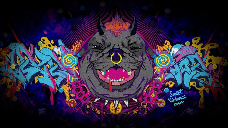 Graffiti-style Bulldog