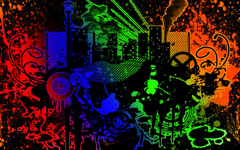 Graffiti-style Cityscape