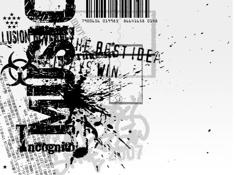Graffiti-style Collage — Black