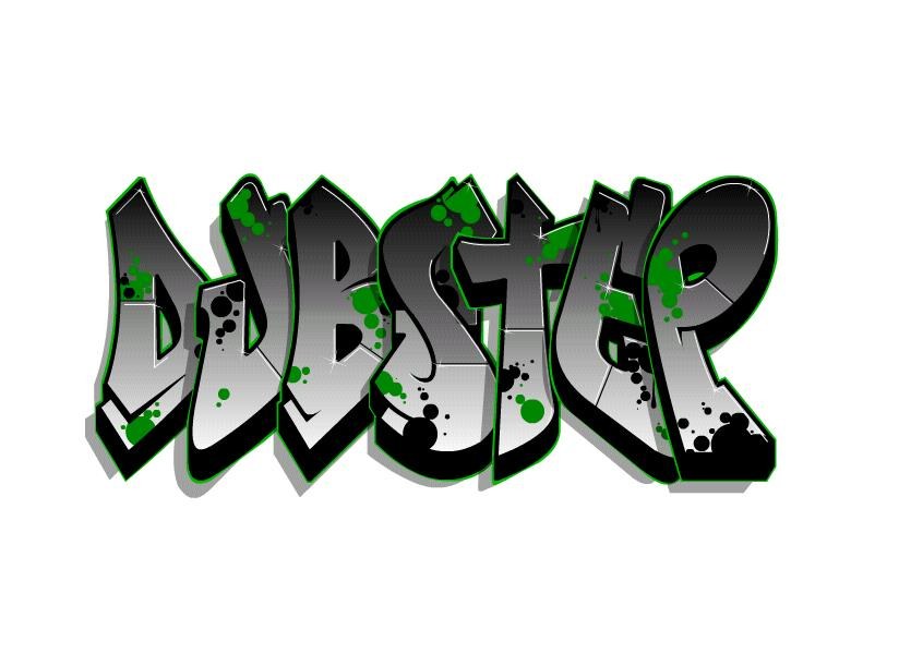 graffiti-style dubstep text