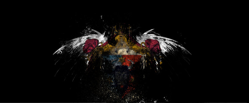 graffiti-style eagle emblem